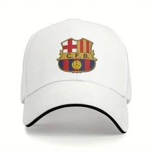 Men's Barcelona Soccer Baseball Cap - Lightweight Hat With Curved Visor, SPF Sun Protection PVC Coating For Sports, Casual Outings - Ideal Gift For Barcelona Fans (Black/), Outdoor Activities, Sporty Design, Durable Sportswear - 黑色 - 查看 6