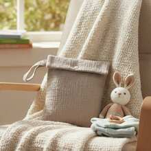 Portable Baby Stroller Diaper Bag Infant Stroller Hanging Storage Pouch Small Mommy Bag For Outdoor - Grey - View 5