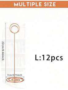 12 piezas Soportes para números de mesa, 3 tamaños 5cm/8.5cm/22cm Soportes para fotos de mesa con base antideslizante, adecuados para bodas, fiestas, mesas de comedor, marcos de fotos, notas, fiestas de cumpleaños u otros banquetes - Multicolor - Ver 14