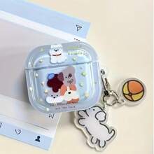Cute Dog Design Protective Case Suitable Compatible With Apple Wireless Charging Case, Anti-Scratch And Anti-Drop - Clear - View 10