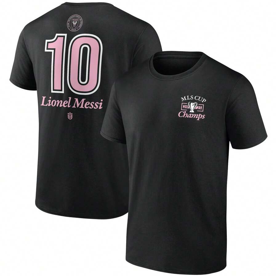 Men's Lionels Messis Black Inters Miamis CF 2025 MLS Cup Champions Name & Number - màu đen - Xem 1