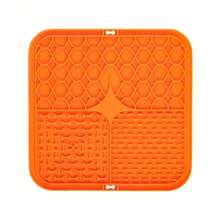 1pcs Square Dog Lick Mat, Silicone Slow Feeder Dog Bowl Mat With Suction Cup, Dog Training Pad - Multicolor - View 9