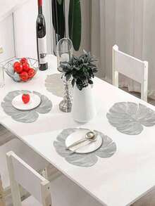 1 Stück goldfarbene geprägte PVC Tischset, Wärmeisolationsunterlage, Tischdekoration, Schüsselunterlage, nordischer hitzebeständiger Untersetzer, Schildkrötenpanzer Bambus Isoliermatte - Verschiedenfarbig - Übersicht 5