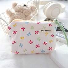 可爱蝴蝶结手拿包，便携式耳机线收纳包，迷你零钱包，口红化妆包 - 彩色 - 查看 14