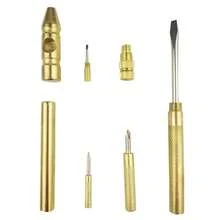 6-In-1 Mini Craft Hammer Screwdriver Set Copper Alloy Gold Detachable Micro Screwdriver Perfect Hand Tool For Diy Project - 6-in-1 Multi-functional Screwdriver and Hammer - View 6
