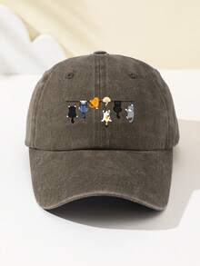1pc Women's Soft Top Baseball Cap With Climbing Cat Print, Breathable Adjustable Brim, Suitable For Daily Outings, Vacation, Camping, Outdoor Sports, Truck Drivers, Holiday Gift - A - View 15