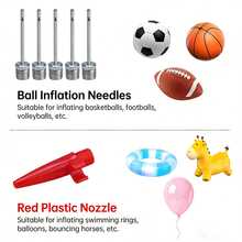 Air Pump For Basketball, Football, Volleyball, Bicycle, Inflatable Balls, Swim Rings, Portable & Universal Toy Pump Needle - Multicolor - View 4