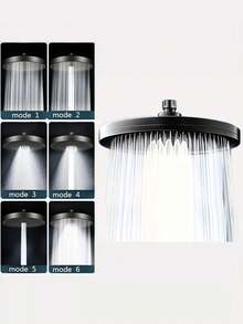 Este cabezal de ducha redondo multifunción de alta presión y ajustable está hecho de material plástico, pulido para proporcionar una experiencia de baño tipo spa con una cobertura de agua uniforme en todo el Body. Cuenta con un diseño clásico de agua fría y caliente con un estilo minimalista moderno, lo que lo hace muy adecuado para uso doméstico. - redondo - Ver 18