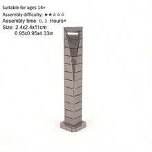 3D Metal Assembly Model, DIY Stainless Steel Buckle Puzzle, Architecture Model, No Glue Required, Birthday Gift, Decorative Ornament, Brooklyn Bridge, Five Pagoda, Dutch Windmill, - Multicolor - View 23