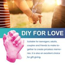 DOWMOO 1 Set Couples DIY Hand Casting Kit With Alginate Powder - 3D Lifelike Hand Mold For Memory Keepsake, Anniversaries, Teens And Adults,Gifts For Men And Women Suitable For Valentine's Day, Birthdays, Weddings And Parties,Quick Ship Items - DIY Couple Hand Masks - View 5
