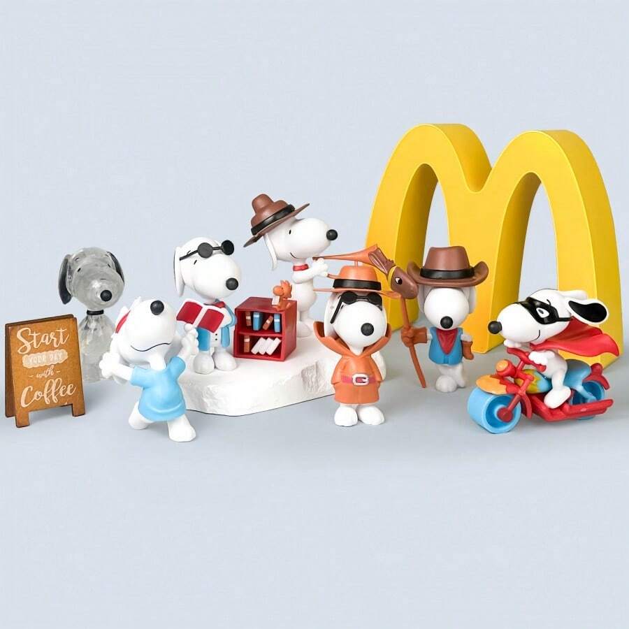 SNOOPY 1 Búp bê hộp bí ẩn (Ngẫu nhiên 1 trong 7 kiểu), dùng làm vật trang trí bàn làm việc, có thể tăng cường năng lượng thư giãn và mang lại niềm vui cho không gian văn phòng hoặc học tập. Đây là món quà kỷ niệm thiết thực dành cho người hâm mộ nhân dịp sinh nhật hoặc các ngày lễ. - Nhiều màu - Xem 1