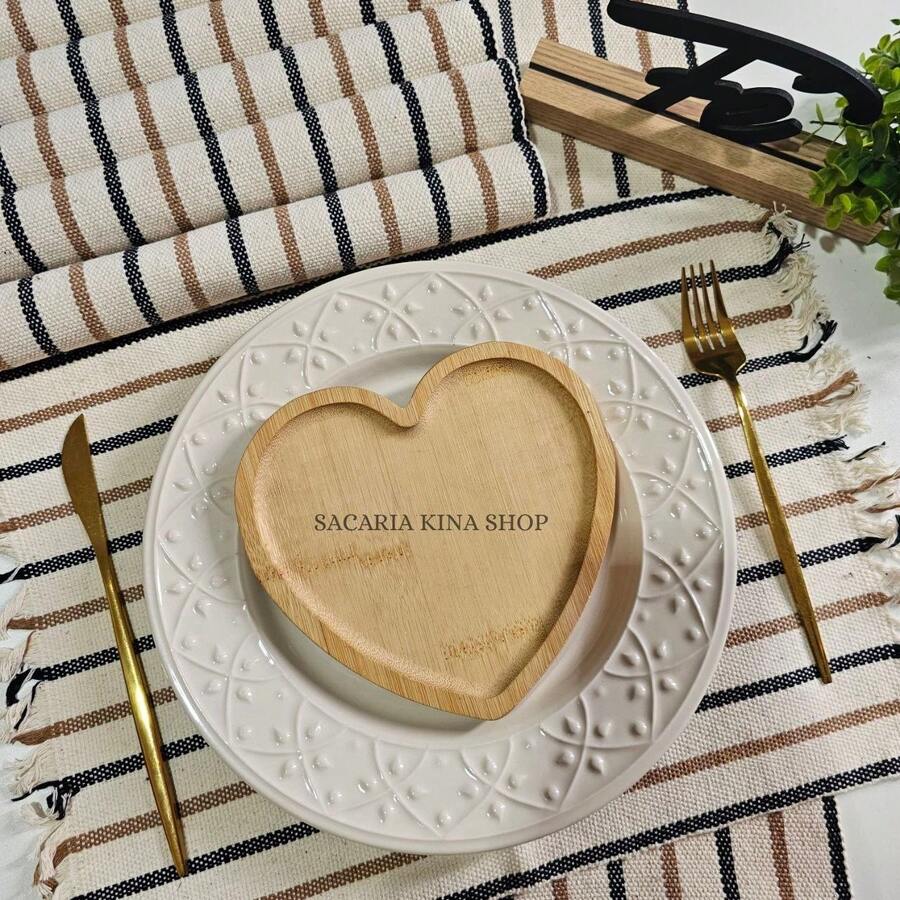 American Chic Placemat Set, 7 Pieces Including 1 Runner And 6 Placemats, Beautifully Woven For A Table Setting. - Beige, and Black - View 1
