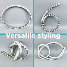 1pc Flexible Metal Lamp Trough, Suitable For LED Strip Light Fixture - Silver - View 3