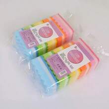 5pcs Heavy Duty Cleaning Sponges, Dual-Purpose Wavy Sponges, Suitable For Kitchen, Bathroom, Home And Household Cleaning - A - View 7