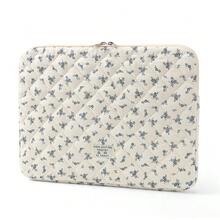Puffy Laptop Sleeve 13-15.6 Inch Cute Quilted Laptop Protective Case Padded Floral Computer Sleeve For MacBook (A-Light Blue, 15 Inch) - A-淺藍色 - 查看 9