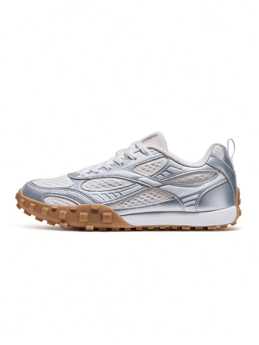 CAMEL CROWN Women's Outdoor Casual Sneakers, Flow 2nd Generation Outdoor Casual Breathable Sneakers, Hiking Shoes - Silver/Ivory - View 1