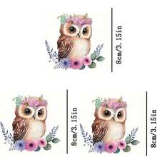 2pcs Owl Heat Transfer Patches, Suitable For T-Shirts, Jeans, Sweaters, Handbags, Pillows, Cushions, Washable And Ironable - L+S - View 4