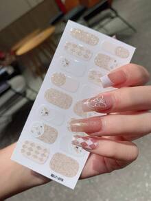 全甲贴纸，绿色三叶草，多色美甲贴花，适合女性、女孩的美甲用品，派对、节日、庆典、生日礼物美甲 - 彩色 - 查看 1