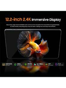 Blackview Mega 12 平板电脑（全球版）配备 12GB 运行内存 + 256GB 机身存储，支持 IP69K 防水防尘，具备 5G 网络连接和 AI 界面。它拥有 12.2 英寸 2.4K 沉浸式显示屏、全新 PC 模式 3.0 和分屏 2.0 功能、5000 万像素主摄像头、联发科天玑 7200 处理器以及支持 55W 快充的 10000mAh 电池。 - 灰色 - 查看 5