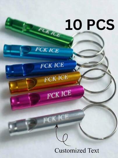 BULK FCK ICE Whistle Keychain Engraved Anti Ice Protest Emergency Kit Safety Device Political Activism Gear Everyday Carry Compact Design Anti Ice Whistle, Whistle Keychain, Protest Tool, Emergency Kit, Safety Device, Political Statement, Activism Gear, Compact Design, Aluminum Whistle, Metal Key Ring, Colored Keychain, Whistle For Ice, Ice Whistle Kits