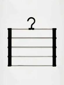 Multi-Tier Pants Rack, Saves 80% Space, Multi-Functional Non-Slip Ladder Design, Can Hang Scarves, Jeans, Pants, Ties, Bedsheets Etc., Dorm Essential Wardrobe Storage Organizer, Ideal For Holiday Preparation, Effortless Assembly, Quick Installation, Minimalist & Practical, Keeps Your Beloved Clothes Within Reach - Multicolor - View 17