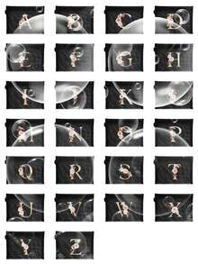 1个A-Z字母花卉印花化妆包，女士化妆包钱包，姓名首字母图案洗漱收纳袋，婚礼派对洗漱包，拉链手机包，铅笔袋 - 彩色 - 查看 8