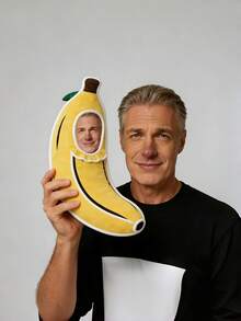 1 Personalized Fun Face Pillow - Customized Photo Double Sided Printing, Customized Face Pillow - Home Style, Ideal Gift For Birthday, Thanksgiving, Christmas - Banana - View 6