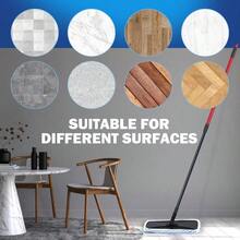 Matthew Microfiber Mop Refills Compatible With Hardwood Floor 'N More, Mop Head Replacement Reusable For Large Surface Compatible With ShMop And All 15 * 8" Flat Mops – 3Pcs Microfiber Mop Pads - 藍色的 - 查看 5