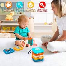 Busy Board For 1 Year Old Montessori Toys For 1 2 Boy Girl Toys Toddler Car Airplane Travel Activities Essentials 1-3 Busy Cube Stocking Learning Education Baby Toy 12-18 Months Birthday Gifts 1 2 3(Default) - Multicolor - View 4