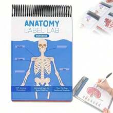 Anatomy Label Lab Workbook 100 Full Color Dry Erase Pages For Learning Human Anatomy Terms & Illustrations Multicolor Design Ideal For Students And Educators - 1 - View 7