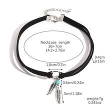 1PC Bohemian Vintage Turquoise Stone Pendant Necklace Women Fashion Long Sweater Chain Daily Wear Festival Gifts - Phong cách 2 - Xem 15