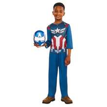 KIWI Captain America Costume For Kids - Officially Licensed Character Costume - Authentic Superhero Costume - Captain America Costume For Kids - Perfect For Parties And Carnival - Easy To Put On And Take Off, Comfortable And Lightweight Fabric - 彩色 - 查看 6