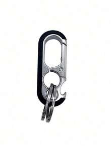 1pc Multi-Functional Car Key Chain, Stainless Steel Motorcycle Waist Hanging Key Chain, Unisex Pendant - Multicolor - View 12