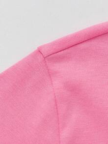 Balabala Tween Girl Enjoy Themed Graphic T Shirts Boys And Girls Short Sleeve Cotton Tees With Happy Moments And Sunshine Prints - Rose Red - View 3