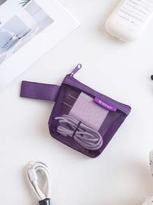 1PC/6PCS Transparent Mesh Storage Bag, Data Cable Digital Bag, Change Bag, Card Key, Bus Card, Headphone Bag, Charging Head Bag, Transparent Mesh Change Sundries Storage Bag, Three-Dimensional Portable Card Storage Bag For Going Out, Cosmetics Storage Bag - Multicolor - View 25