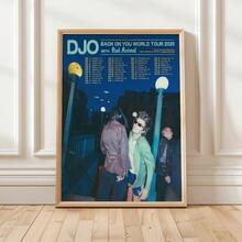 1pc DJO "Back On You" 2025 World Tour Concert Poster Canvas Wall Art, Includes Tour Dates And Retro Design! Canvas Material | Waterproof | Ready To Hang, Suitable For Home, Room, Bedroom, Living Room, Bathroom And Wall Decor. Frame Optional. - Multicolor - View 8