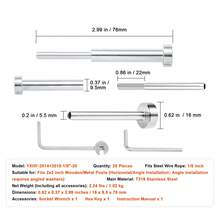20 Pack Invisible Cable Railing Kit, T316 Stainless Steel 3.2mm Invisible Receiver And Swage Stud End For Cable Railing, Swage Tensioner 3.2mm For Wood/Metal Post, Cable Railing Hardware, Silver - 20PCS - 查看 7