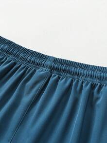 男士夏季透气短裤，户外运动跑步健身宽松短裤，徒步骑行 - 寶藍色 - 查看 9