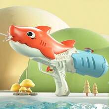 1pc Children Shark Cartoon Patterned Pull-Type Water Gun For Outdoor Water Play In Summer, Perfect For Beach Fight Game Toy - Multicolor - View 9