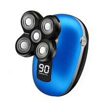 CGECGE Electric Shaver, Electric Bald Head Shaver, Rotary Shaver, IPX6 Waterproof, Wet And Dry Use, Easy To Clean, Contour To The Face, Floating Head, Screen Display, Type-C Charging, Underarm, Leg, Arm, Body Hair Removal Tool, Holiday Gift. - 藍色(單一機器) - 查看 7