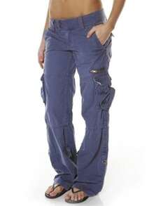 Vintage French Style Wide-Leg Women's Multi-Pocket Casual Loose Straight-Leg Cargo Pants - 酒紅色 - 查看 6