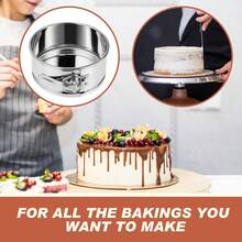 4 Inch Springform Pan For BaFKing Mini Cheesecake Pans With Removable Bottom Nonstick Leakproof Round Cake Mold Spring Form Molds For Mini Cheesecake Pizza And Quiches (Stainless Steel,8 Pcs) - 不銹鋼 - 查看 6