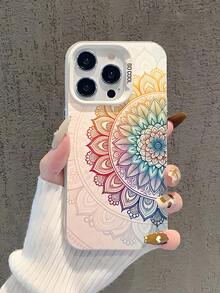 1 chiếc ốp lưng tương thích với iPhone 17/16 Pro Max/15 Plus/14 Pro, họa tiết Mandala, chất liệu TPU mờ, bảo vệ toàn thân chống sốc, các đường cắt chính xác. - Nhiều màu - Xem 4