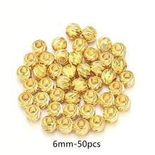 100-20pcs/Pack Copper Textured Round Spacer Beads 3-8mm, Exquisite Bracelet Necklace Jewelry Making Loose Beads, DIY Craft Supplies - Twill Copper Beads - View 16