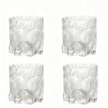 2pcs/6pcs 280ml Thick Glacier Style Glass Cups, Suitable For Whiskey, Coffee, And Beverage Use In Bars, Restaurants, And Homes - Multicolor - View 8