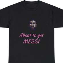 Lionels Messis Miami Unisex Heavy Cotton Funny Tshirt. - 黑色 - 查看 1