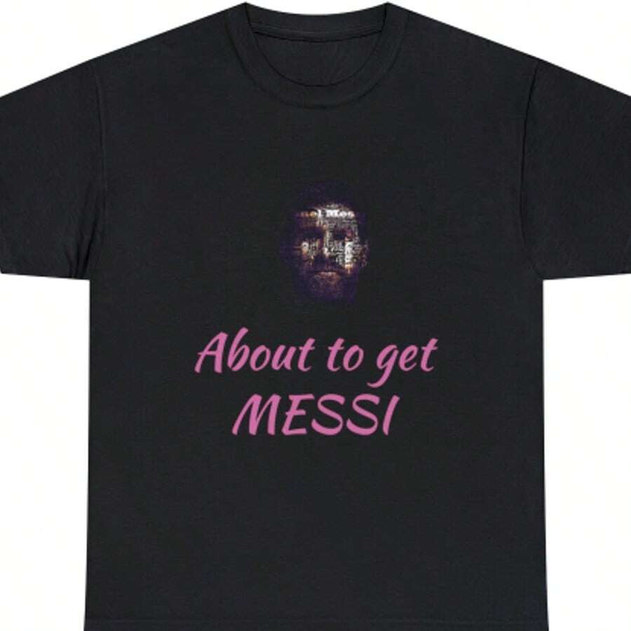 Lionels Messis Miami Unisex Heavy Cotton Funny Tshirt. - 黑色 - 查看 1