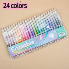 Smooth Erasable Ballpoint Pen For Students, Quick-Dry Erasable Ink, Crystal Blue And Black Colors Available, Minimalist Thermal Erasable Neutral Pen, Water-Based Pen, Essential Back-To-School Writing Stationery Supplies, Ballpoint Pen - Blue - View 15