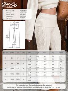 Aflion Quần nữ trơn màu, dáng rộng, cạp cao, chất liệu dệt kim có họa tiết, tôn dáng, phong cách Y2K thời thượng, thoải mái và năng động, thích hợp cho hẹn hò, đi chơi với bạn bè, dự tiệc, phù hợp cho mùa thu/đông. - Màu Đỏ Sâu - Xem 5