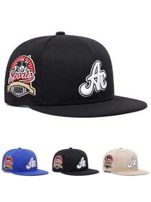 1pc Men's Fashion ACUSA Color Block Embroidered Hip Hop Cap, Fashionable Outdoor Adjustable Sun Protection Unisex Baseball Cap Snapback Hat For Spring, Autumn, Casual Street Cute Party Bohemian Polyester Embroidery Decoration Baseball Cap - ACUSA - View 13